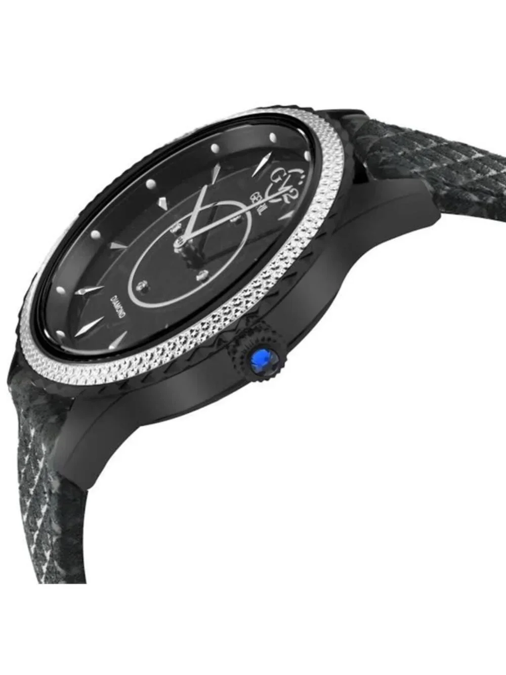 NWT Gv2 By Gevril Siena Quartz Diamond Black Dial Ladies Watch
